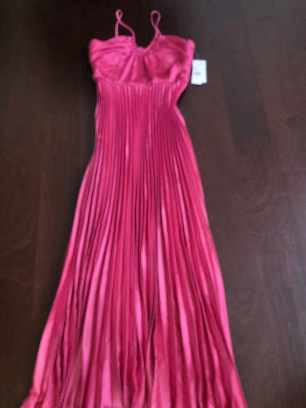 julia jordan Hot Pink Pleated Maxi Dress